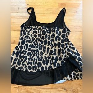 Leopard Tankini with Adjustable Straps